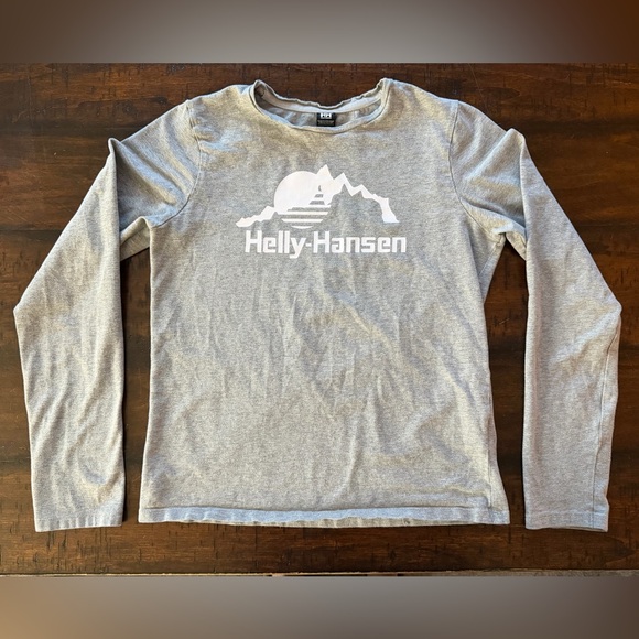 Helly Hansen Other - Helly Hansen Light Gray Crew Neck Long Sleeve T-Shirt, Kids 12
